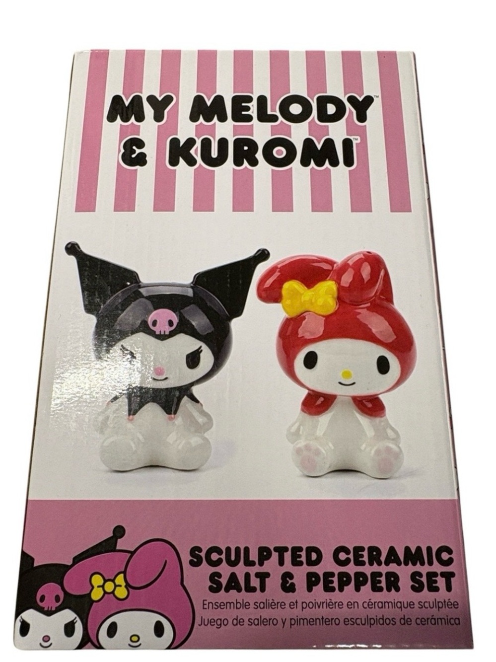 Sanrio My Melody & Kuromi Pink Red Black Ceramic Salt & Pepper Set